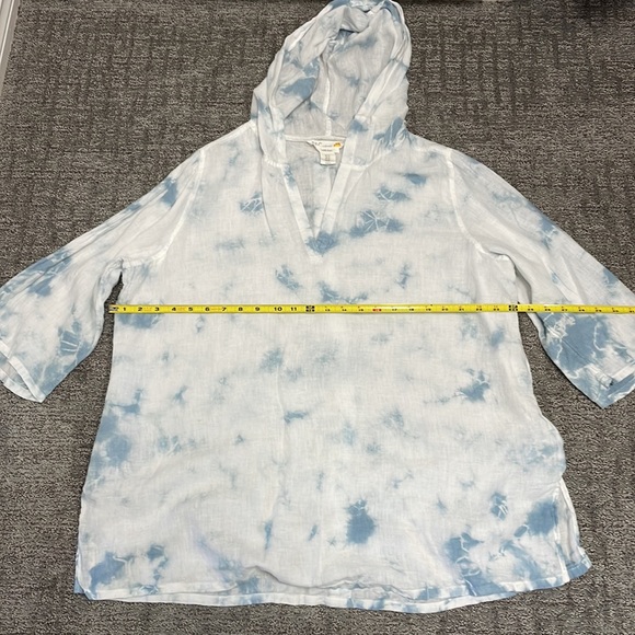 C&C California Linen Hooded Tunic Size 1X - Picture 4 of 4